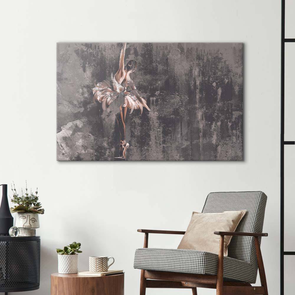Distressed Ballerina Glass Wall Art - CreoGlass E-Shop