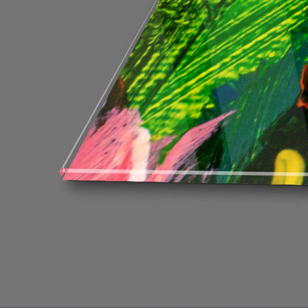 Flowers Monet Meadow 2 Glass Wall Art - CreoGlass E-Shop