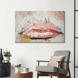 Fragmented Lips Glass Wall Art - CreoGlass E-Shop