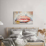 Fragmented Lips Glass Wall Art - CreoGlass E-Shop