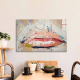 Fragmented Lips Glass Wall Art - CreoGlass E-Shop