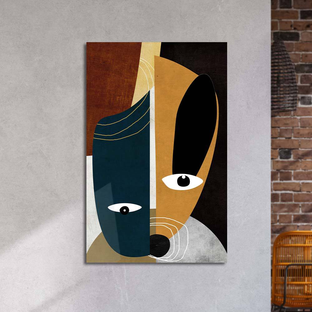 Gemini Dog Glass Wall Art - CreoGlass E-Shop