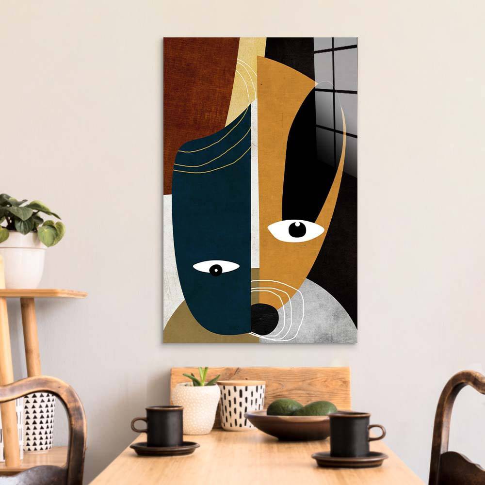 Gemini Dog Glass Wall Art - CreoGlass E-Shop