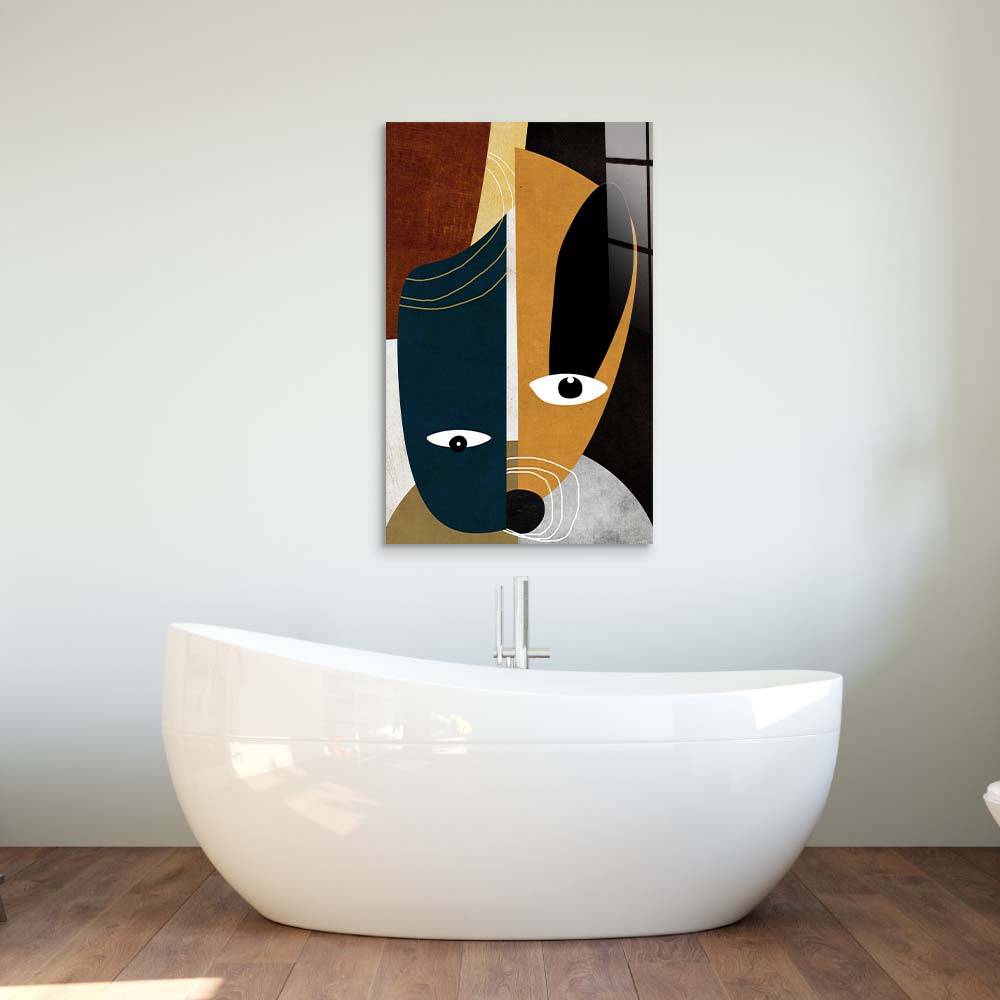 Gemini Dog Glass Wall Art - CreoGlass E-Shop