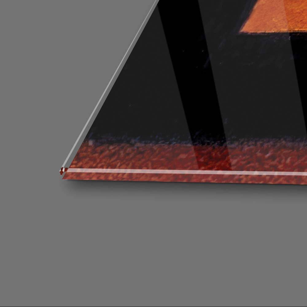 Grunge Abstract Geometric Shapes Glass Wall Art - CreoGlass E-Shop