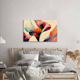 Grunge Paper Calla Lily Glass Wall Art - CreoGlass E-Shop