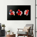 Halfmoon Beta Fish Glass Wall Art - CreoGlass E-Shop
