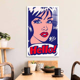 Hello! Retro Glass Wall Art - CreoGlass E-Shop
