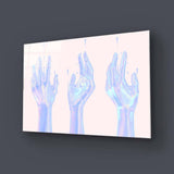 Holographic Hands Glass Wall Art - CreoGlass E-Shop