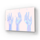 Holographic Hands Glass Wall Art - CreoGlass E-Shop