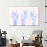 Holographic Hands Glass Wall Art - CreoGlass E-Shop
