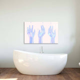Holographic Hands Glass Wall Art - CreoGlass E-Shop