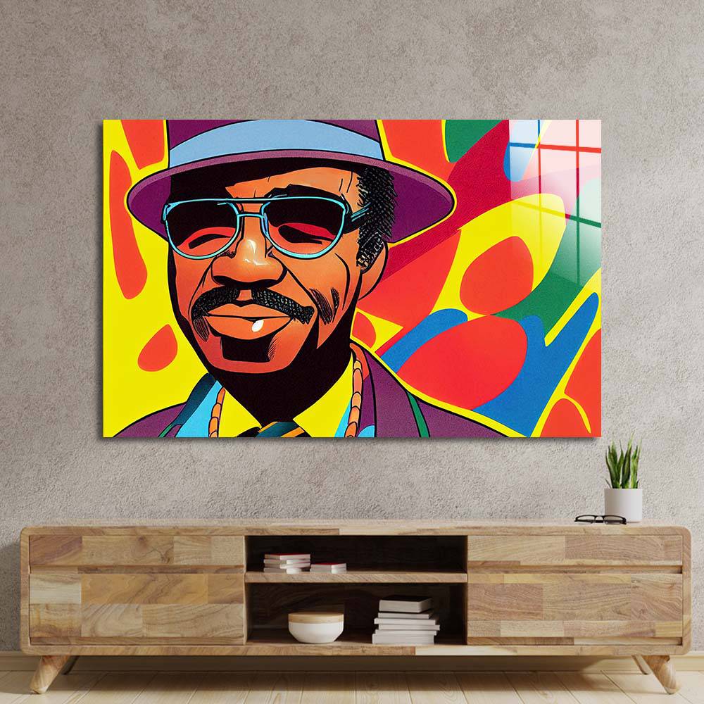 Jazz Man Glass Wall Art - CreoGlass E-Shop