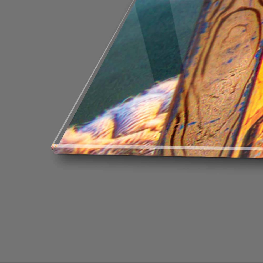 Lake Dock During Sunset Glass Wall Art - CreoGlass E-Shop