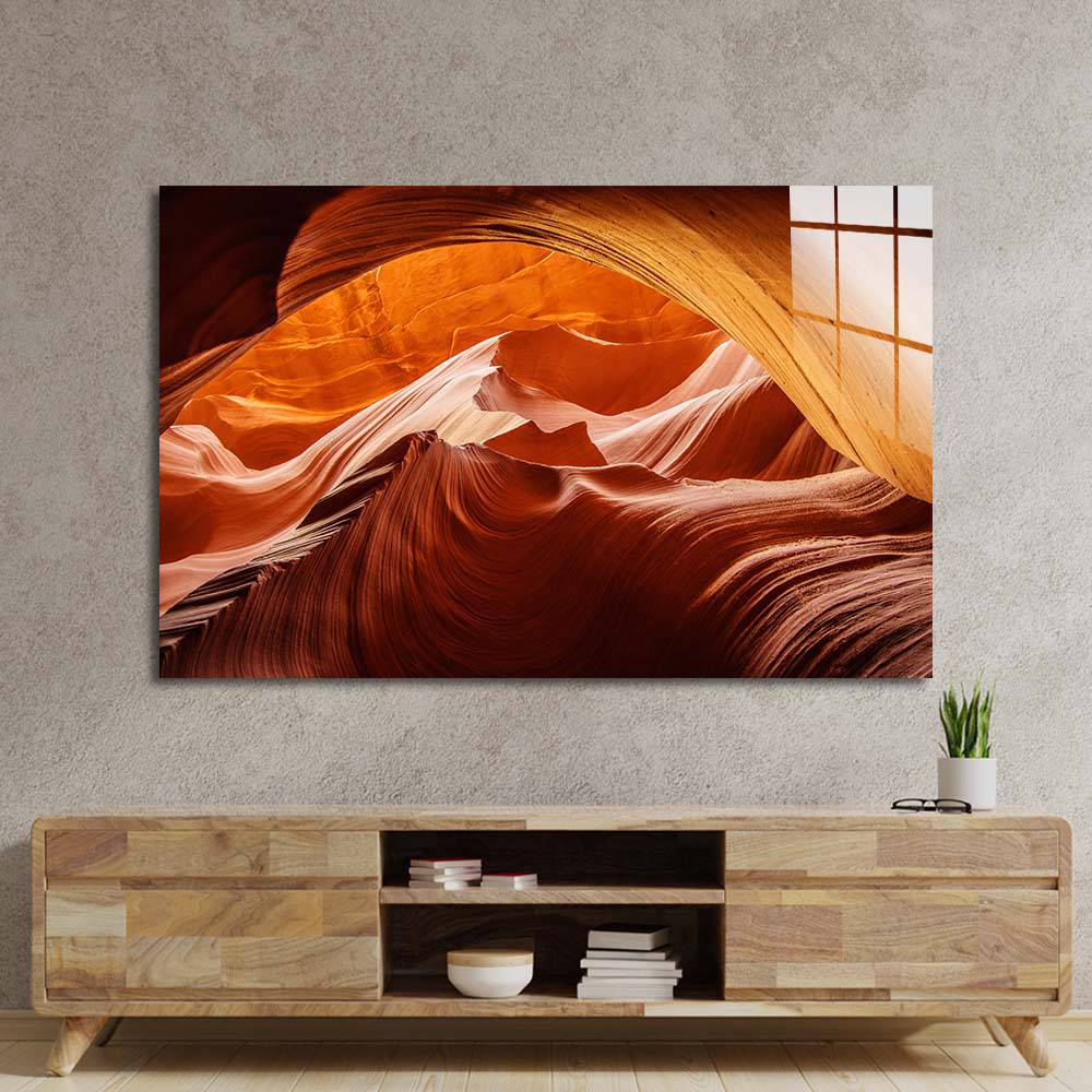 Lower Antelope Canyon National Park Glass Wall Art - CreoGlass E-Shop