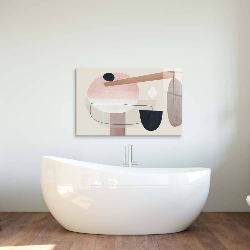 Minimalist Abstract Pebbles Glass Wall Art - CreoGlass E-Shop