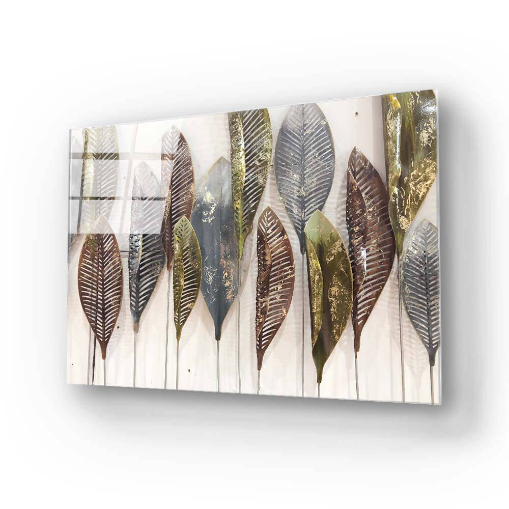 Multi-coloured Leaves Glass Wall Art - CreoGlass E-Shop