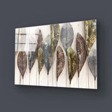 Multi-coloured Leaves Glass Wall Art - CreoGlass E-Shop