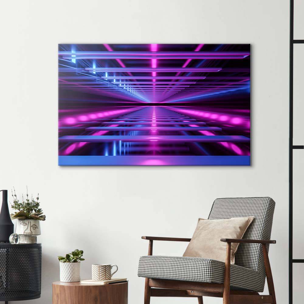 Neon Passage Glass Wall Art - CreoGlass E-Shop