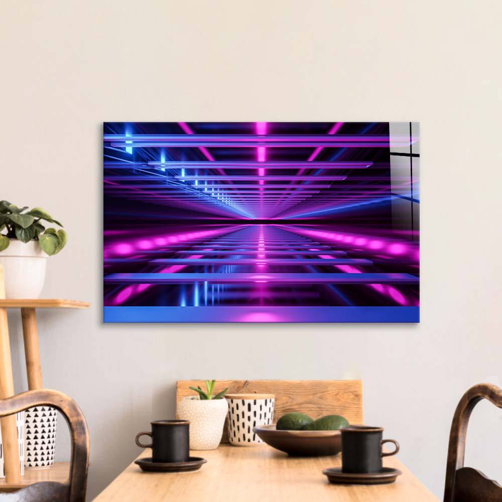 Neon Passage Glass Wall Art - CreoGlass E-Shop
