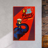 One Ice Cold Beer, Please Glass Wall Art - CreoGlass E-Shop