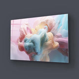 Pastel 3D Clouds 3 Glass Wall Art - CreoGlass E-Shop