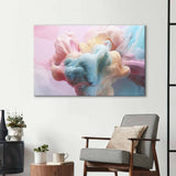 Pastel 3D Clouds 3 Glass Wall Art - CreoGlass E-Shop