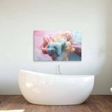 Pastel 3D Clouds 3 Glass Wall Art - CreoGlass E-Shop
