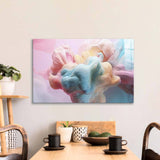 Pastel 3D Clouds 3 Glass Wall Art - CreoGlass E-Shop