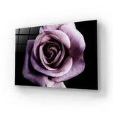 Purple Rose Glass Wall Art - CreoGlass E-Shop