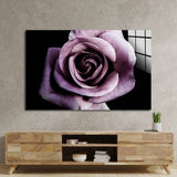 Purple Rose Glass Wall Art - CreoGlass E-Shop