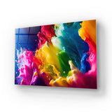 Rainbow Splash Glass Wall Art - CreoGlass E-Shop