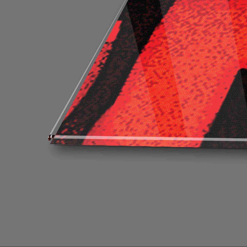 Red Abstraction Glass Wall Art - CreoGlass E-Shop