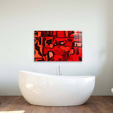Red Abstraction Glass Wall Art - CreoGlass E-Shop