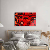 Red Abstraction Glass Wall Art - CreoGlass E-Shop