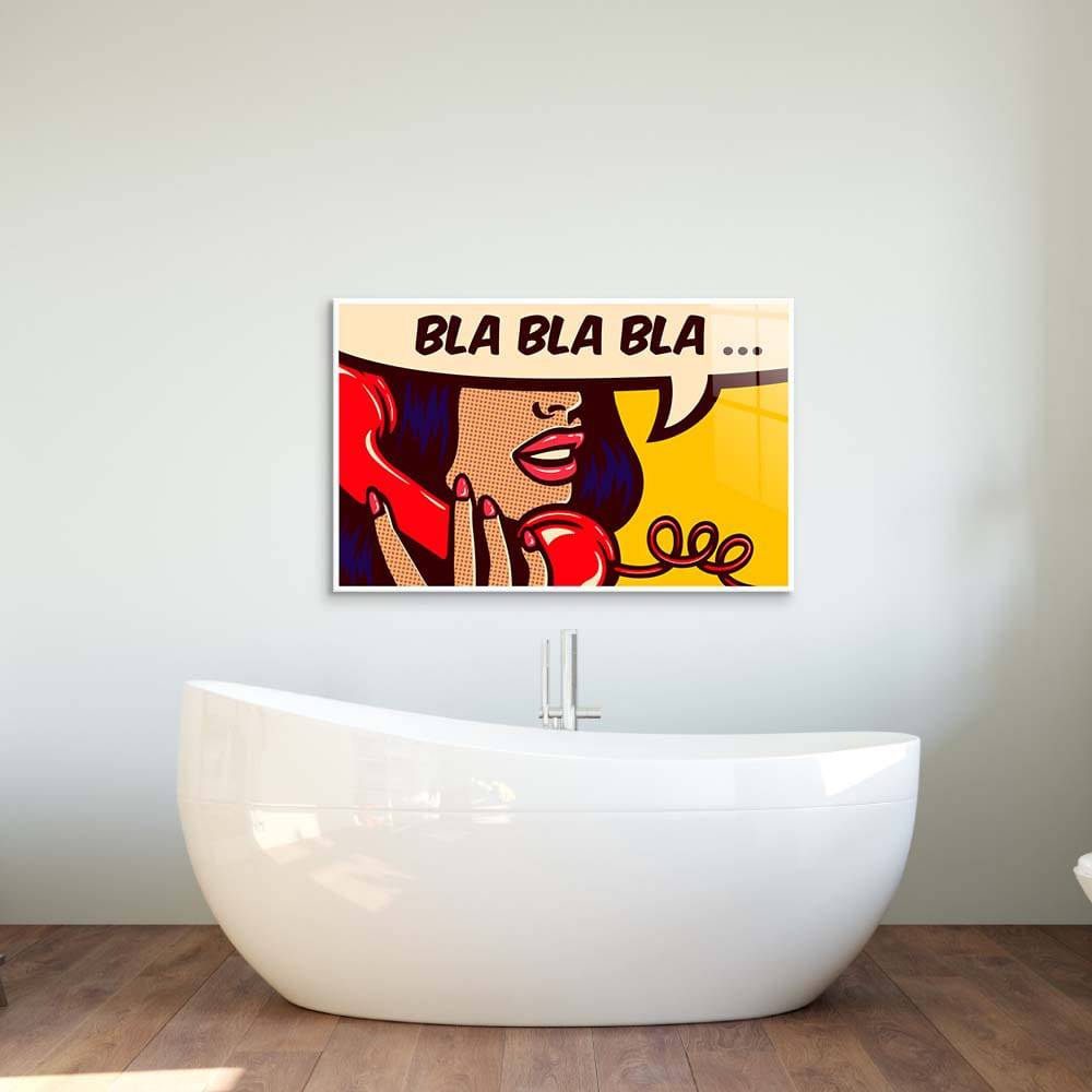 Retro Phone Call Glass Wall Art - CreoGlass E-Shop