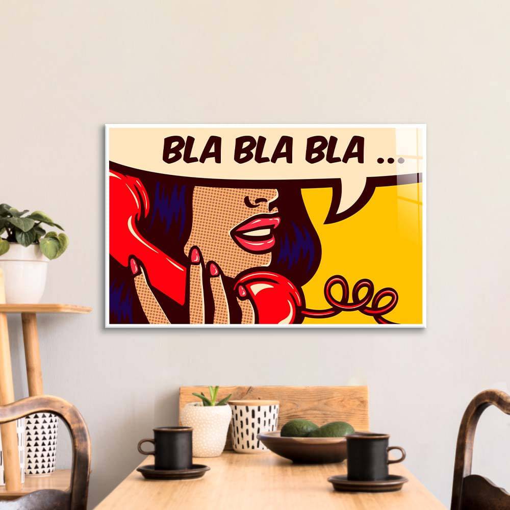 Retro Phone Call Glass Wall Art - CreoGlass E-Shop