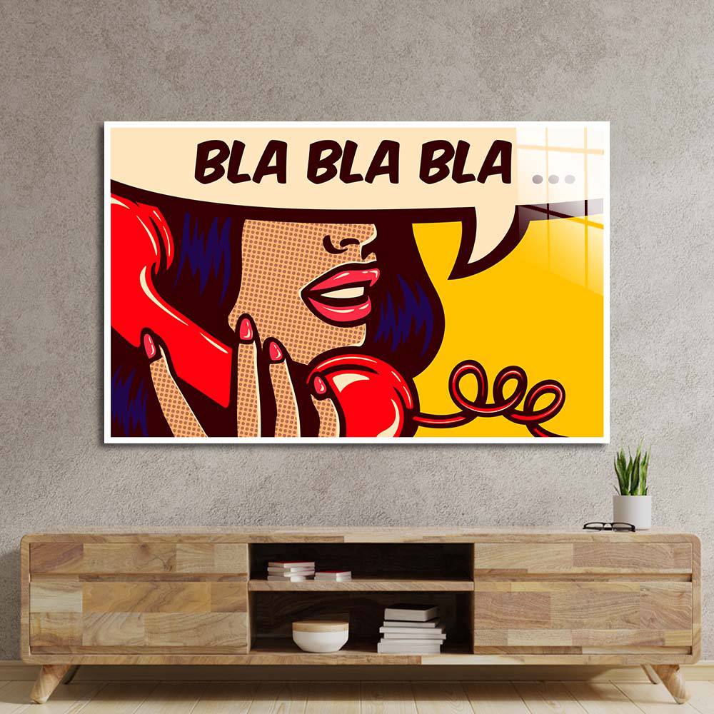 Retro Phone Call Glass Wall Art - CreoGlass E-Shop