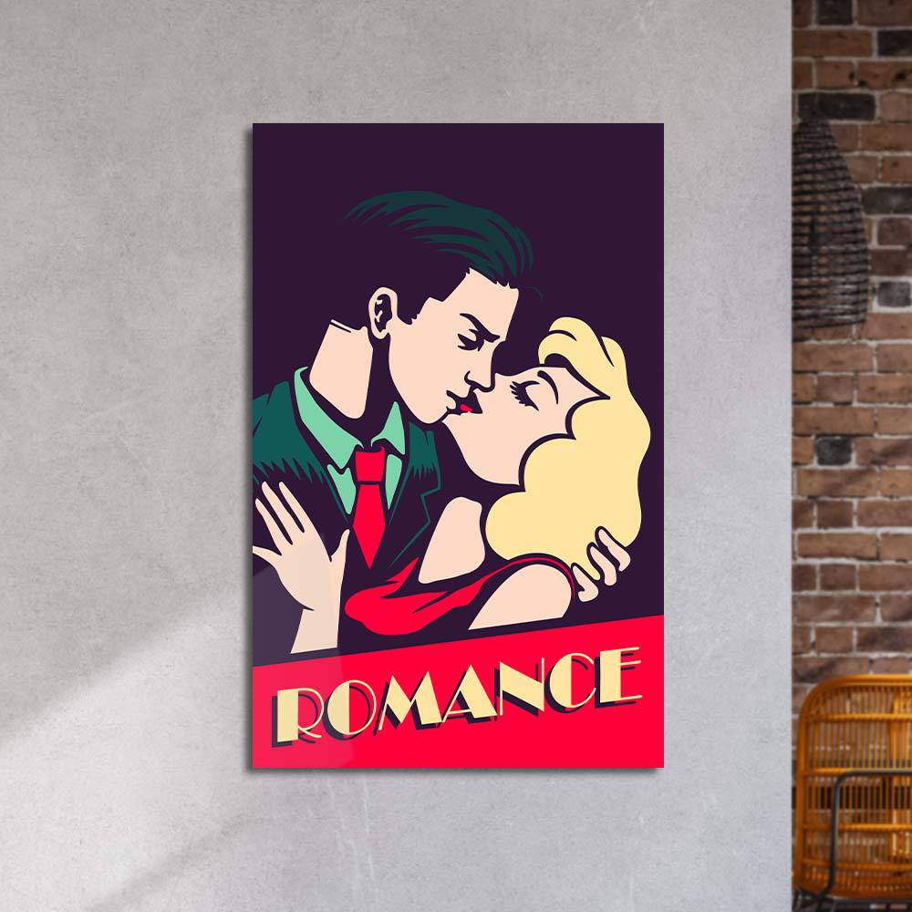 Retro Romance Glass Wall Art - CreoGlass E-Shop
