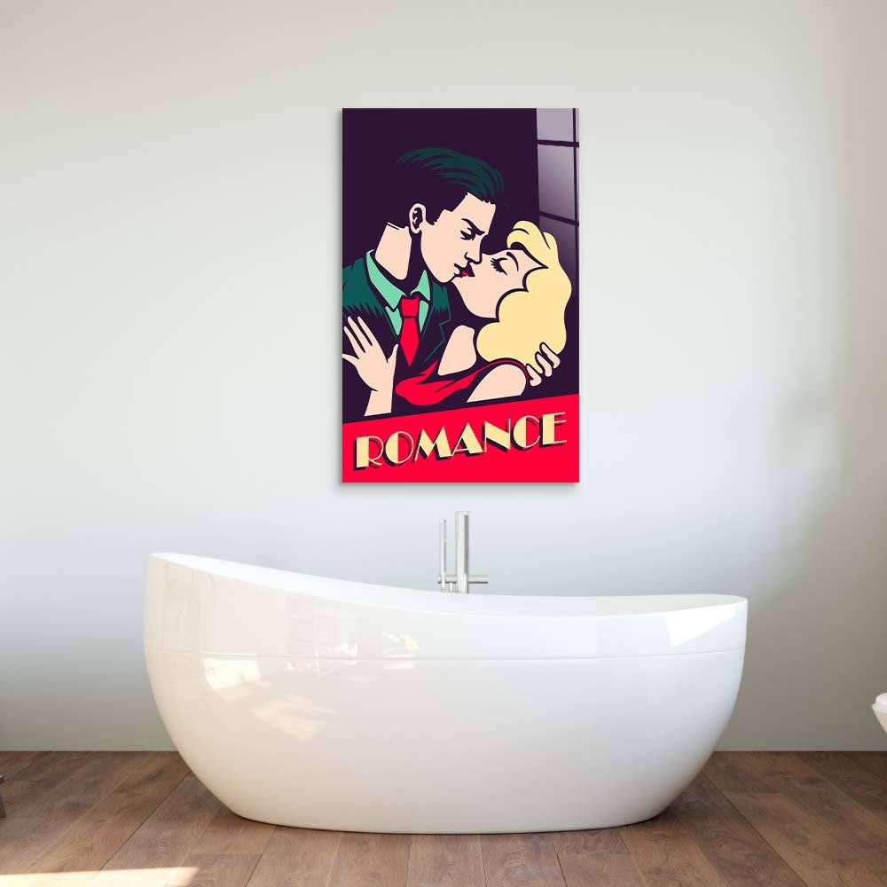 Retro Romance Glass Wall Art - CreoGlass E-Shop