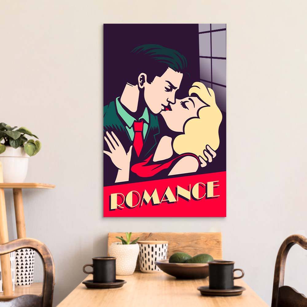 Retro Romance Glass Wall Art - CreoGlass E-Shop