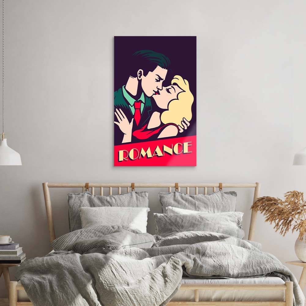 Retro Romance Glass Wall Art - CreoGlass E-Shop