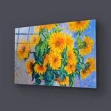 Sunflowers C Monet Glass Wall Art - CreoGlass E-Shop