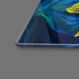 Sunset Flower Field Glass Wall Art - CreoGlass E-Shop