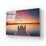 Sunset Pier Glass Wall Art - CreoGlass E-Shop