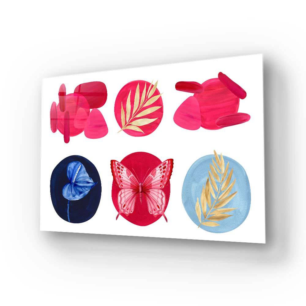 Symbols of Nature Glass Wall Art - CreoGlass E-Shop