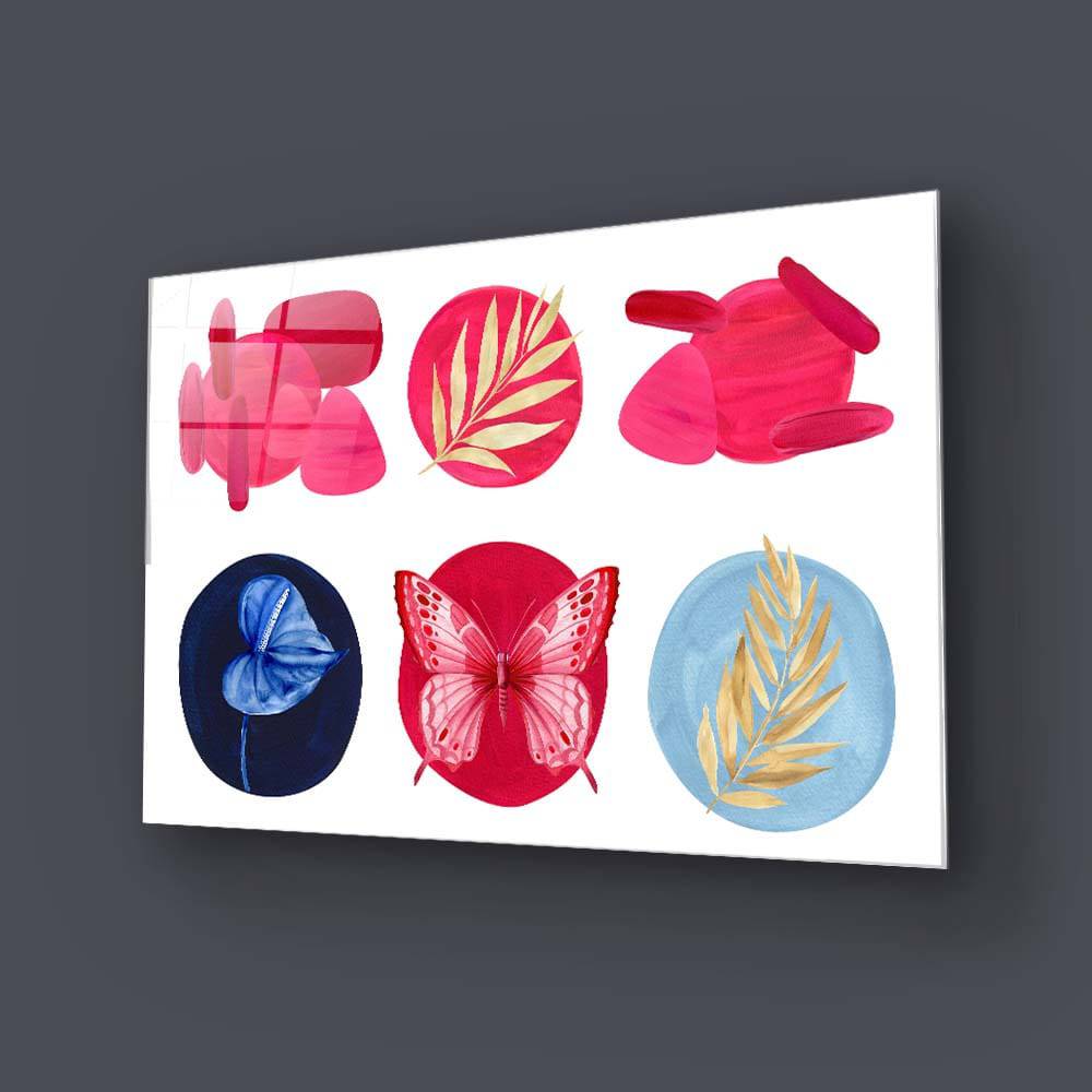 Symbols of Nature Glass Wall Art - CreoGlass E-Shop