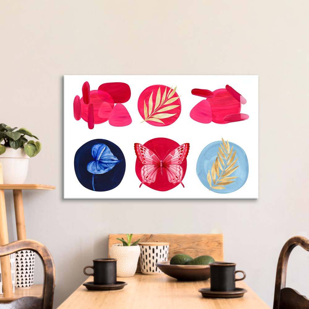 Symbols of Nature Glass Wall Art - CreoGlass E-Shop