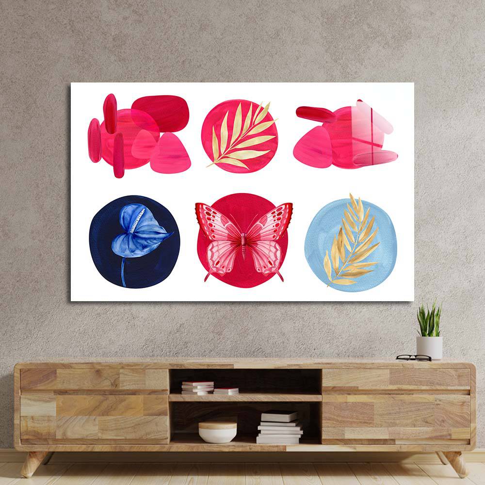 Symbols of Nature Glass Wall Art - CreoGlass E-Shop