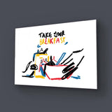 Take your Breakfast Abstract Glass Wall Art - CreoGlass E-Shop